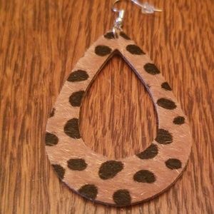 Cheetah print earrings